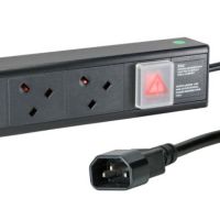 Cablenet 8 Way UK Horizontal 1u PDU with IEC - C14 3m Feed