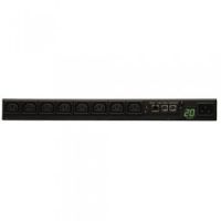 Tripp Lite 3.2-3.8kW Single-Phase Monitored PDU, 200-240V Outlets (8-C13), C20/L6-20P Adapter, 2.59 m Cord, 1U Rack-Mount