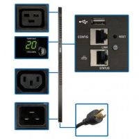 Tripp Lite 3.3 3.7kW Single-Phase Monitored PDU, LX Platform Interface, 208/230V Outlets (20 C13/4 C19), C20/L6-20P, 0U 1.8 m