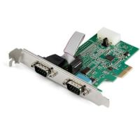 StarTech 2-Port PCI Express RS232 Serial Adapter Card - 16950 UART - 256-byte FIFO Cache - ASIX AX99100 - Full Profile Bracket - Replacement PEX2S952 (PEX2S953)