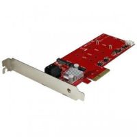 StarTech 2x M.2 NGFF SSD RAID Controller Card plus 2x SATA III Ports - PCIe