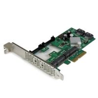 StarTech 2-Port PCI Express 2.0 SATA III 6Gbps RAID Controller Card with 2 mSATA Slots and HyperDuo SSD Tiering