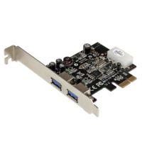 StarTech 2 Port PCI Express (PCIe) SuperSpeed USB 3.0 Card Adapter with UASP - LP4 Power