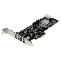 StarTech 4 Port PCI Express (PCIe) SuperSpeed USB 3.0 Card Adapter w/ 2 Dedicated 5Gbps Channels - UASP - SATA / LP4 Power