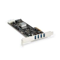 StarTech 4 Port PCI Express (PCIe) SuperSpeed USB 3.0 Card Adapter w/ 4 Dedicated 5Gbps Channels - UASP - SATA / LP4 Power