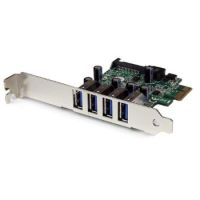 StarTech 4 Port PCI Express PCIe SuperSpeed USB 3.0 Controller Card Adapter with UASP - SATA Power