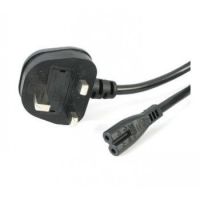 StarTech 1m Laptop Power Cord 2 Slot UK - BS-1363 to C7 Power Cable Lead