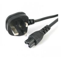 StarTech 1m Laptop Power Cord - 3 Slot UK - BS-1363 to C5 Clover Leaf Power Cable Lead