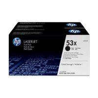 HP Q7553XD/53XD Toner cartridge black twin pack, 2x7K pages ISO/IEC 19752 Pack=2 for HP LaserJet P 2