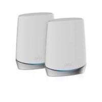 Netgear Orbi WiFi6 wireless router Tri-band (2.4 GHz / 5 GHz / 5 GHz) Gigabit Ethernet Stainless steel,White