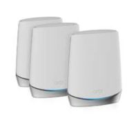 Netgear Orbi WiFi 6 wireless router Tri-band (2.4 GHz / 5 GHz / 5 GHz) Gigabit Ethernet Stainless steel,White