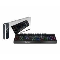 MSI VIGOR GK20 RGB Gaming Keyboard ' UK Layout, Membrane switches, Rainbow RGB Lighting effect, Ergonomic keycaps, Hotkeys for media and lighting control, water repellent keyboard design'