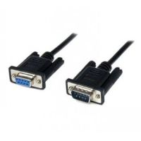 StarTech 2m Black DB9 RS232 Serial Null Modem Cable F/M