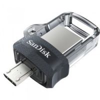 Sandisk Ultra Dual m3.0 USB flash drive 16 GB USB Type-A / Micro-USB 3.2 Gen 1 (3.1 Gen 1) Black,Silver,Transparent