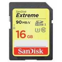 Sandisk Extreme memory card 16 GB SDHC Class 10 UHS-I