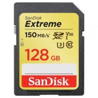 Sandisk Exrteme 128 GB memory card SDXC Class 10 UHS-I