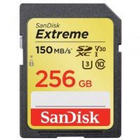 Sandisk Exrteme 256 GB memory card SDXC Class 10 UHS-I