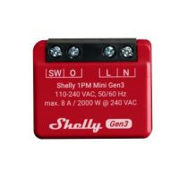 Shelly 1PM Mini Gen3 electrical switch Smart switch 1P Red