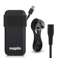 Maplin 60W USB-C Laptop Charger Power Supply 100-240V