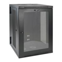 Tripp Lite SmartRack 18U Low-Profile Switch-Depth Wall-Mount Rack Enclosure Cabinet with Clear Acrylic Window, Hinged Back