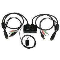 StarTech 2 Port USB HDMI Cable KVM Switch with Audio and Remote Switch �� USB Powered