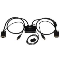 StarTech 2 Port USB VGA Cable KVM Switch - USB Powered with Remote Switch