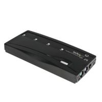 StarTech 4 Port Black PS/2 KVM Switch Kit with Cables