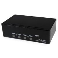 StarTech 4 Port Dual DVI USB KVM Switch with Audio & USB 2.0 Hub