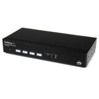 StarTech 4 Port USB DVI KVM Switch with DDM Fast Switching and Cables