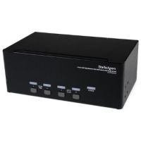 StarTech 4 Port Triple Monitor DVI USB KVM Switch with Audio & USB 2.0 Hub