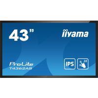 iiyama T4362AS-B1 Signage Display Interactive flat panel 108 cm (42.5") IPS 500 cd/m² 4K Ultra HD Black Touchscreen Built-in processor Android 8.0 24/7