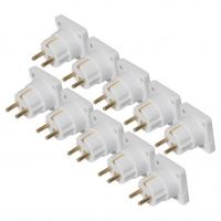 Maplin UK to European Travel Adapter - White, Pack of 10