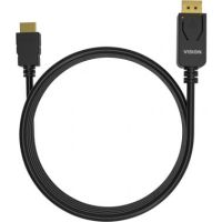 Vision TC 1MDPHDMI/BL video cable adapter 1 m DisplayPort HDMI Type A (Standard) Black