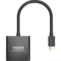 Vision TC-MDPVGA/BL video cable adapter Mini DisplayPort VGA (D-Sub) Black