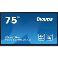 iiyama PROLITE Digital signage flat panel 190.5 cm (75") Wi-Fi 400 cd/m² 4K Ultra HD Black Touchscreen Built-in processor Android 11 16/7