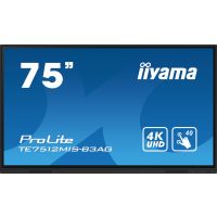 iiyama TE7512MIS-B3AG Signage Display Kiosk design 190.5 cm (75") LCD Wi-Fi 400 cd/m² 4K Ultra HD Black Touchscreen Built-in processor Android 11 24/7