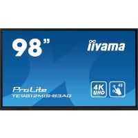 iiyama TE9812MIS-B3AG Signage Display Kiosk design 2.49 m (98") LCD Wi-Fi 400 cd/m² 4K Ultra HD Black Touchscreen Built-in processor Android 11 24/7