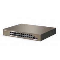 Tenda TEF1126P-24-250W network switch Unmanaged Fast Ethernet (10/100) Grey Power over Ethernet (PoE)