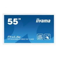 iiyama ProLite TF5538UHSC-W1AG touch screen monitor 3840 x 2160 pixels White Multi-touch Multi-user