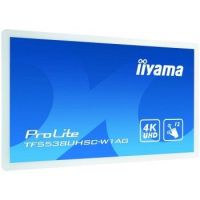 iiyama ProLite TF5538UHSC-W2AG touch screen monitor 139.7 cm (55") 3840 x 2160 pixels White Multi-touch Multi-user