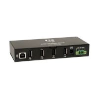 Tripp Lite U223-004-IND 4-Port Industrial-Grade USB 2.0 Hub - 15 kV ESD Immunity, Metal Housing, Mountable