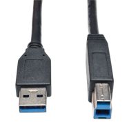 Tripp Lite U322-015-BK USB 3.2 Gen 1 SuperSpeed Device Cable (A to B M/M) Black, 15 ft. (4.57 m)