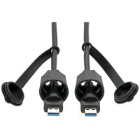 Tripp Lite USB 3.0 SuperSpeed A/A Cable USB 3.0 All-in-One Keystone/Panel Mount Couplers (M/M), Black, 0.91 m