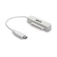 Tripp Lite USB 3.1 Gen 2 USB Type-C (USB-C) to SATA III Adapter Cable with UASP, 2.5 in. SATA Hard Drives, White