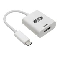 Tripp Lite USB-C (Type-C) to HDMI 4K Adapter, USB 3.1, Gen 1, Thunderbolt 3, 4K 60 Hz, M/F, White