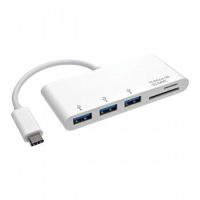 Tripp Lite 3-Port USB 3.1 Gen 1 Portable Hub, USB-C to (x3) USB-A, Micro SD & SD/MMC Reader