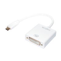 LogiLink UA0245A video cable adapter 0.14 m DVI USB Type-A White