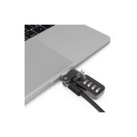 Compulocks Ledge Lock Adapter for MacBook Pro 13" M1 & M2 with Combination Cable Lock Silver