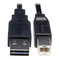 Tripp Lite Universal Reversible USB 2.0 Hi-Speed Cable (Reversible A to B M/M), 0.31 m