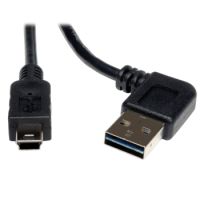 Tripp Lite Universal Reversible USB 2.0 Hi-Speed Cable (Reversible Right/Left Angle A to 5Pin Mini-B M/M), 6-ft.